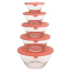 Zestaw 5 misek z pokrywkami MIX