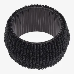 Zestaw 4 obrączek na serwetki czarne 5,5 cm