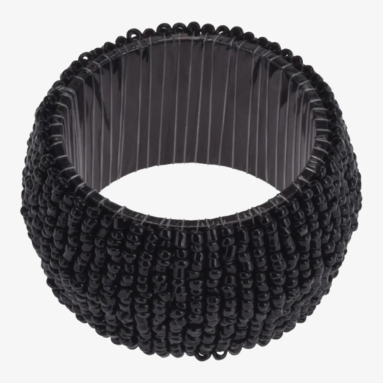 Zestaw 4 obrączek na serwetki czarne 5,5 cm