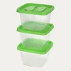 Zestaw 3 pojemników plastikowych 1360 ml