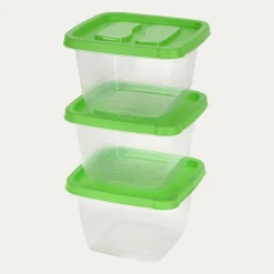 Zestaw 3 pojemników plastikowych 1360 ml