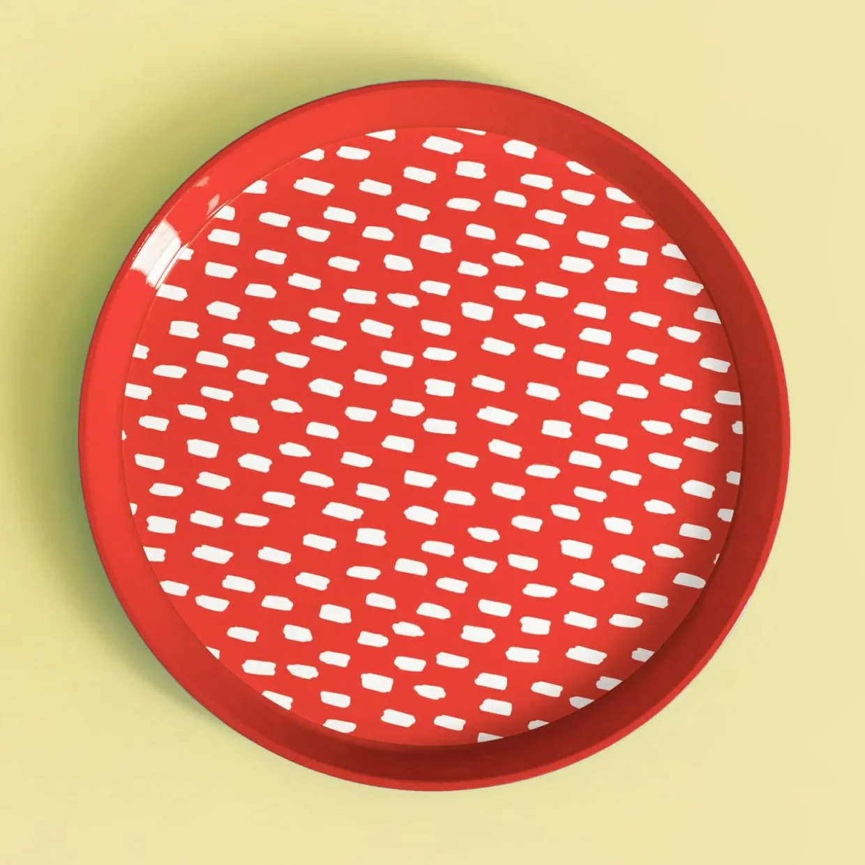 Zestaw 4 talerzy plastikowych czerwony, 21 cm