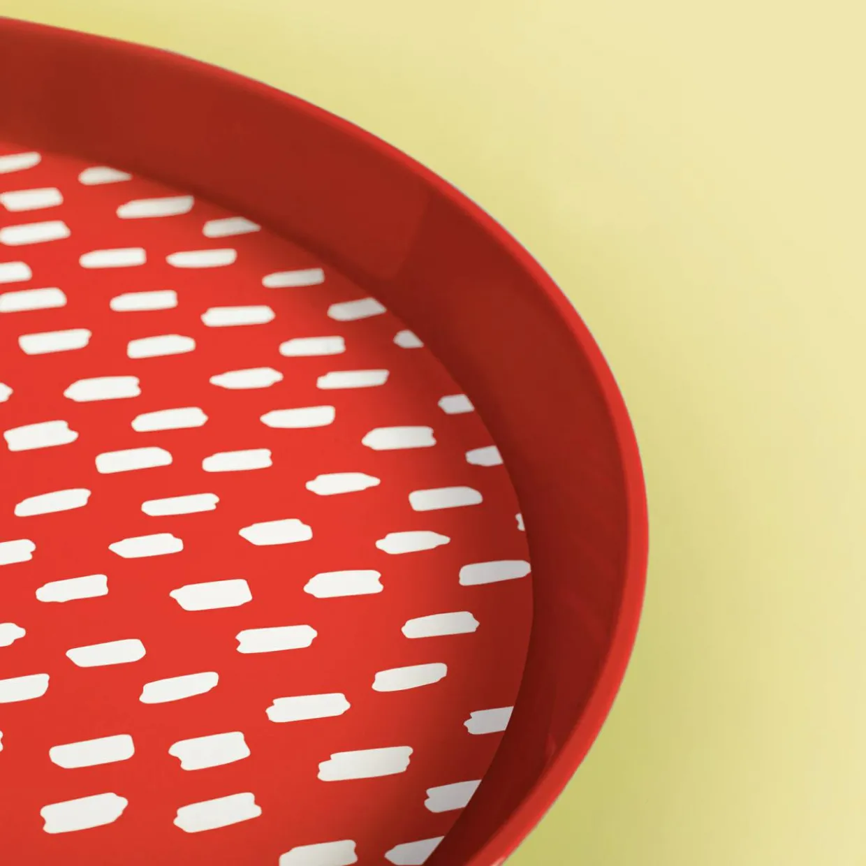 Zestaw 4 talerzy plastikowych czerwony, 21 cm