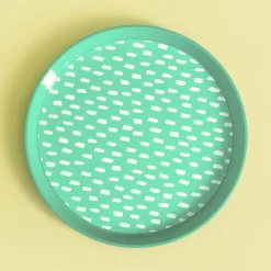 Zestaw 4 talerzy plastikowych zielony, 21 cm