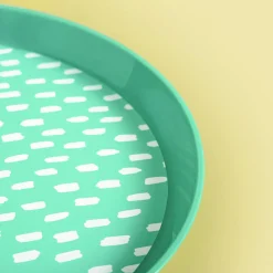 Zestaw 4 talerzy plastikowych zielony, 21 cm