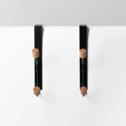 Zestaw 2 wieszaków czarnych na drzwi