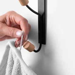 Zestaw 2 wieszaków czarnych na drzwi