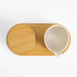 Zestaw cukiernica i mlecznik z porcelany