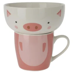 Zestaw dziecięcy miseczka i kubek porcelana MIX