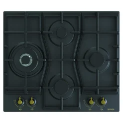 Zestaw GORENJE retro czarny CLASSICO – piekarnik, płyta gazowa, okap