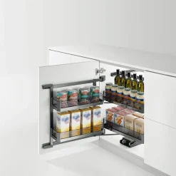 Zestaw koszy do cargo podblatowego, 60 cm, highclass grey