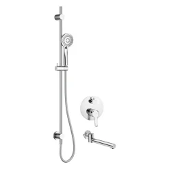 Zestaw prysznicowy podtynkowy z wylewką wannową NAC 09QA chrom ARNIKA