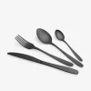 Zestaw sztućców czarne ELISA 24 el.