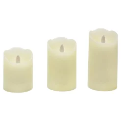 Zestaw świec LED białe, 3 sztuki