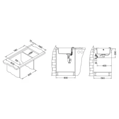 Zlewozmywak CANTO 130 czarny