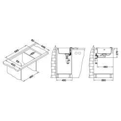 Zlewozmywak CANTO 30 czarny