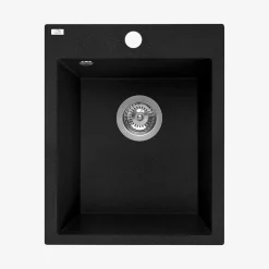 Zlewozmywak jednokomorowy 39x48 cm czarny granitowy LAVEO SOL