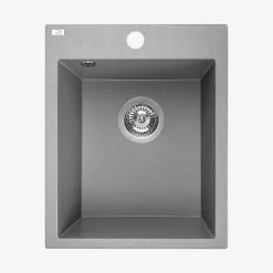 Zlewozmywak jednokomorowy 39x48 cm szary kamienny granitowy LAVEO SOL