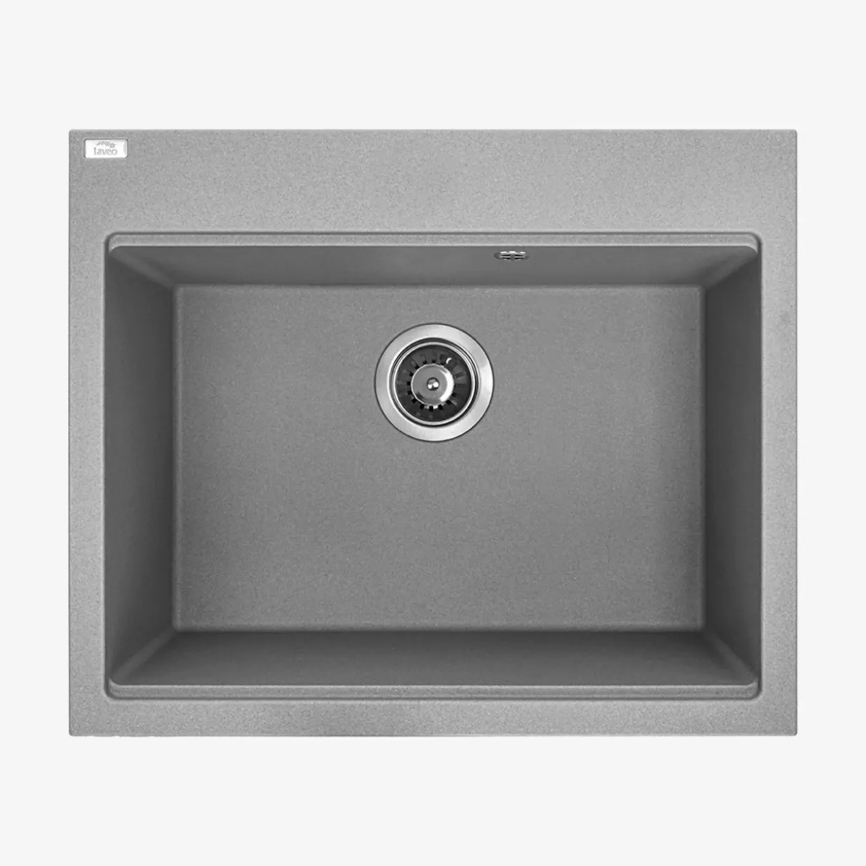 Zlewozmywak jednokomorowy 60x50 cm szary kamienny granitowy LAVEO NOX