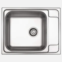 Zlewozmywak stalowy SOUL 63x5O DEKOR z baterią wielofunkcyjną LUNO