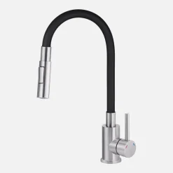 Zlewozmywak stalowy SOUL 63x50 SATYNA z baterią wielofunkcyjną LUNO