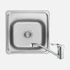 Zlewozmywak stalowy z baterią VITA 47,5x47,5 cm