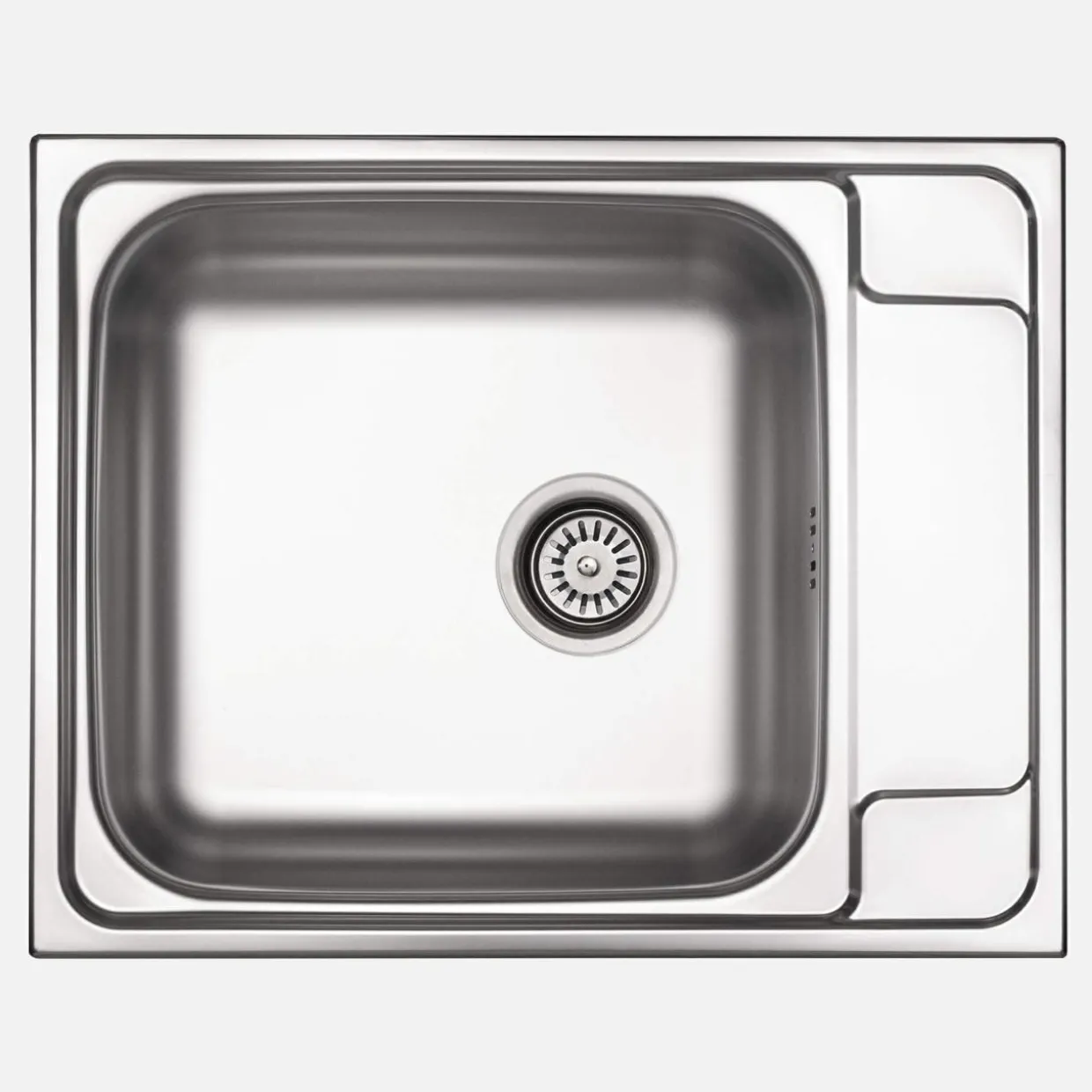 Zlewozmywak stalowy z ociekaczem satyna SOUL 63x50 cm