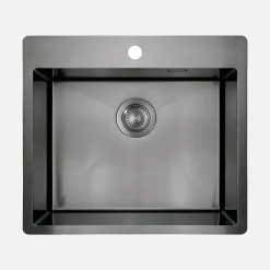 Zlewozmywak z baterią wielofunkcyjną OLFATO PRECIOUS TITANIUM 55x50,5 cm