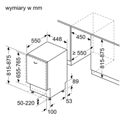 Zmywarka do zabudowy BOSCH 45 seria 4 SPT4EMX24E